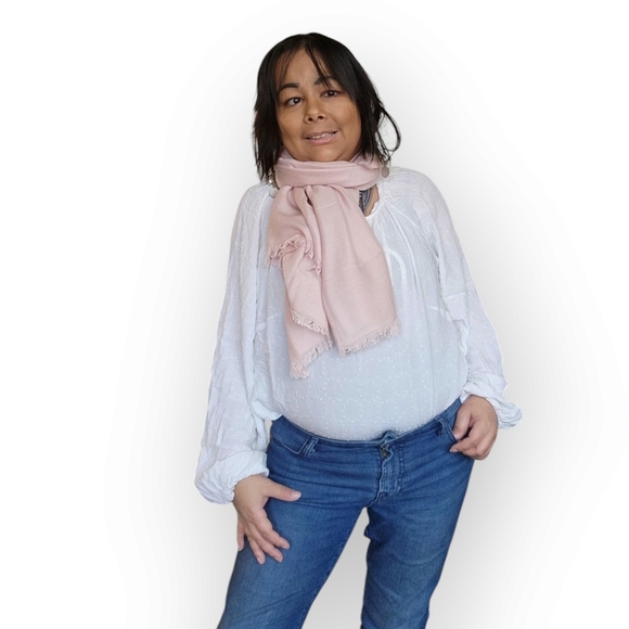 WOMENS PINK SHAWL SCARF - Picture 1 of 6